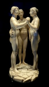 The Three Graces by Leonhard Kern, Schwabisch Hall, 1625-1650 AD, ivory - Landesmuseum Württemberg - Stuttgart, Germany - DSC03232