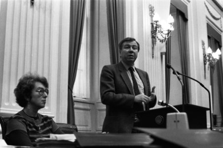 Tweede Kamer . Minister Van Dam en staatssecretaris Langedijk de Jong, Bestanddeelnr 931-9868