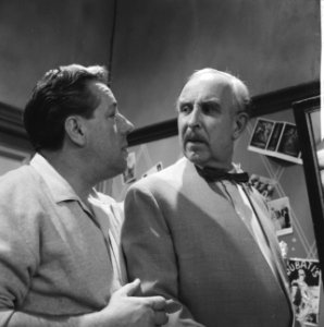 TV-spel De komiek. Hans Tiemeyer (rechts) en Ko van Dijk, Bestanddeelnr 913-8094