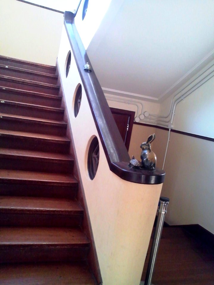 The Tortoise and the Hare in the old building of Toyosato Elementary School (From 1st floor to 2nd floor) 1