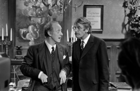 TV-stuk Lijmen naar roman van Elsschot Bob de Lange als Boorman en Ton Lensi, Bestanddeelnr 923-6235