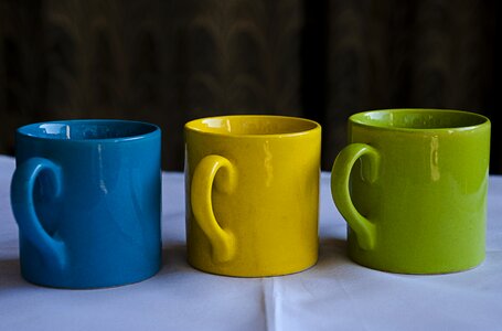 Cup blue green photo
