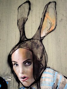 Face rabbit ears eyes