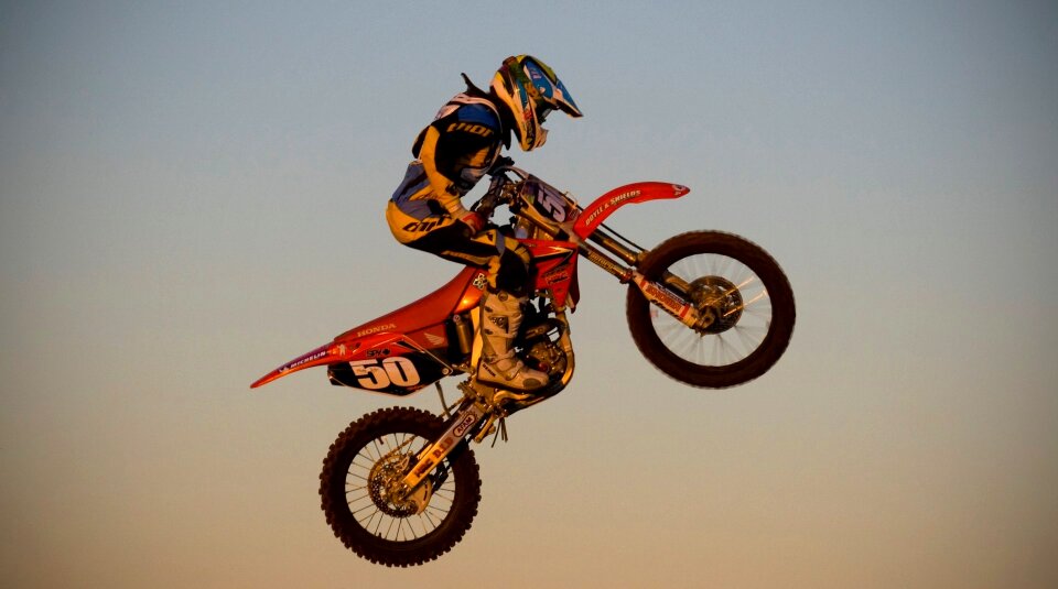 Rider bike dirt