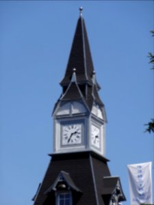 Turmuhr auf einem Gebäude der Saline in Bad Sulza