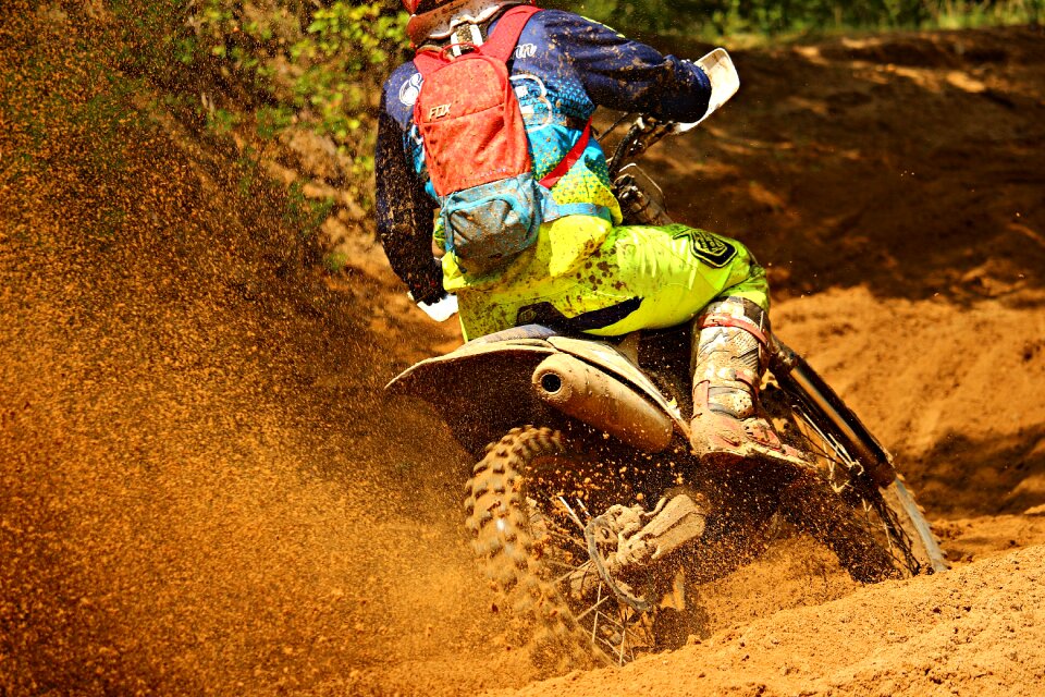 Motorcycle dirt bike athletes