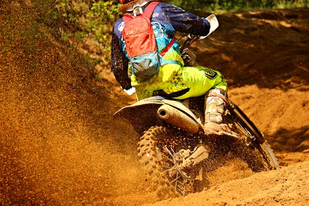 Motorcycle dirt bike athletes