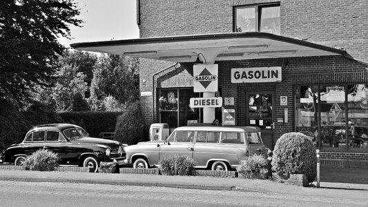 Historically gas pump petrol