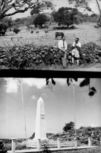 Twee mannen op St.EustatiusMonumnet op St. Eustatius, Bestanddeelnr 254-6252