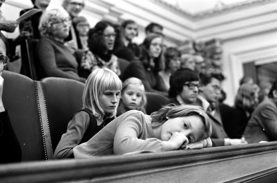 Tweede Kamer , kinderen op publieke tribune, Bestanddeelnr 926-7544