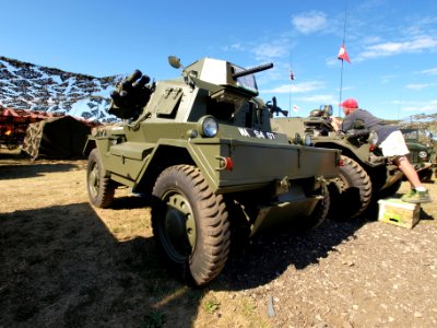 Turreted Daimler Dingo (F311588) scout car at the War & Peace show 2010 pic1