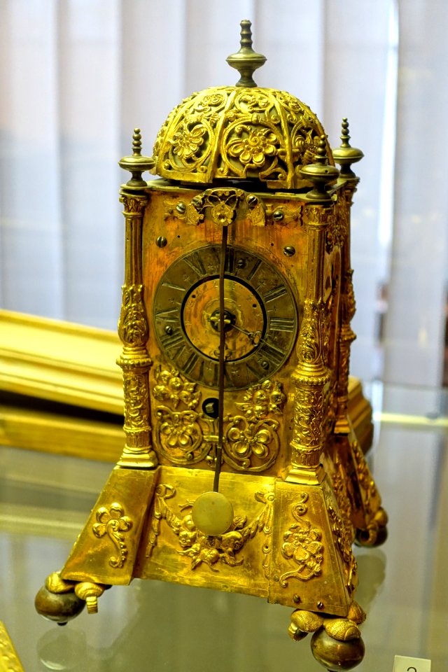 Turret clock by Johann Michael Brugel, Wurzburg, 1680-1690 - Mainfränkisches Museum - Würzburg, Germany - DSC05056