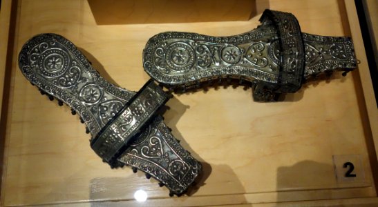 Turkish bath house sandals (nalins), Ottoman Turkey, 19th century - Bata Shoe Museum - DSC00100