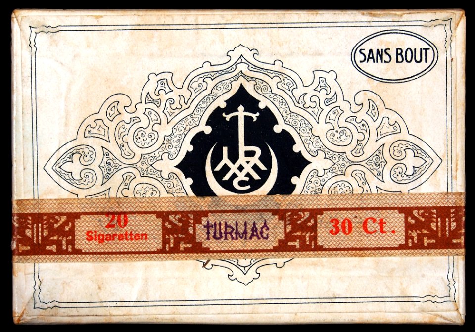 Turmac cigarettes pack, back