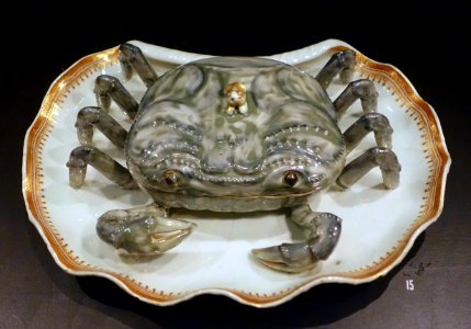Tureen in the shape of a crab, China, Qing dynasty, Qianlong period, c. 1790 AD, porcelain - Östasiatiska museet, Stockholm - DSC09520