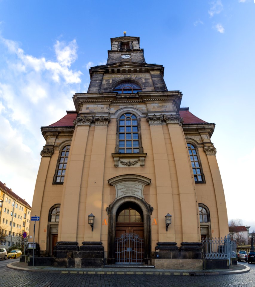 Turm Annenkirche (Fisheyepanorama) November 2015