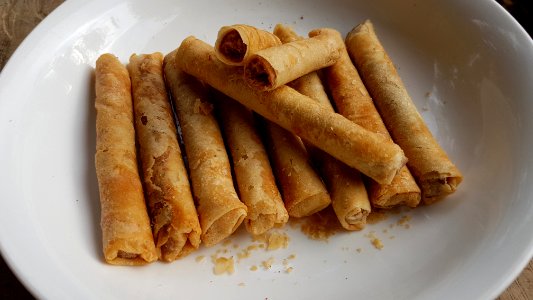 Turron de mani or Peanut lumpia (Philippines) photo