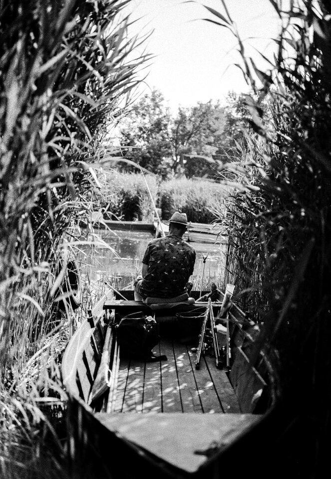 Rowboat fishing boat fish