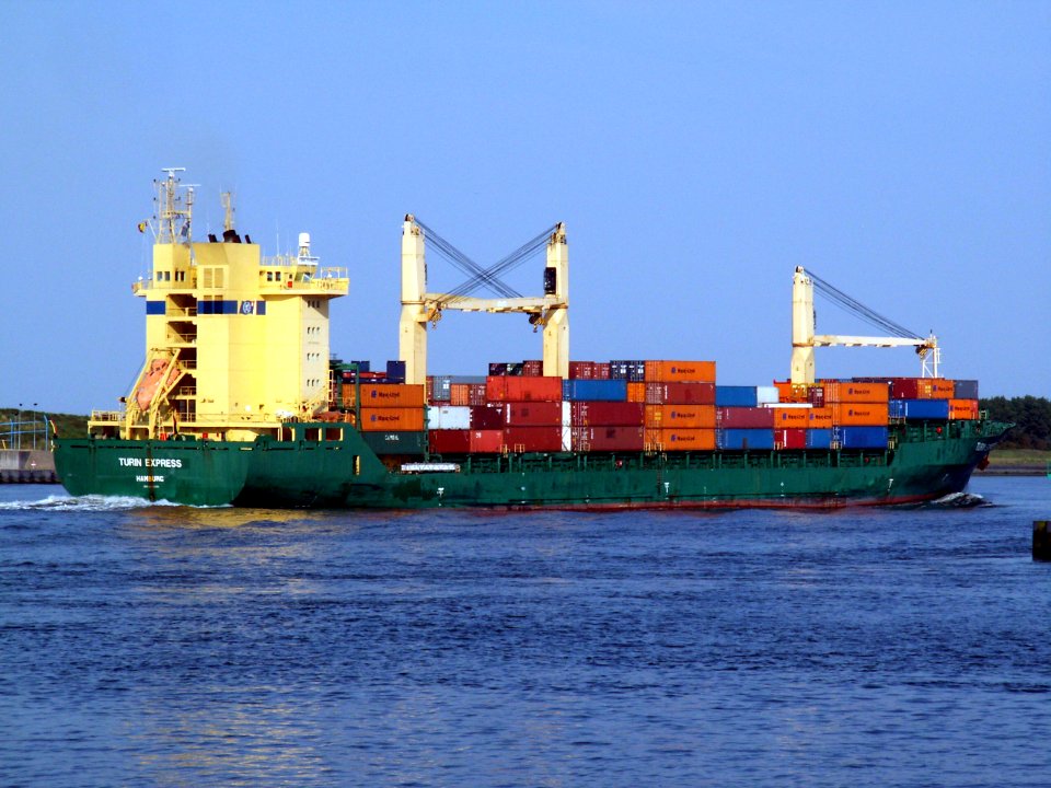 Turin Express approaching Port of Rotterdam 04-Jul-2006
