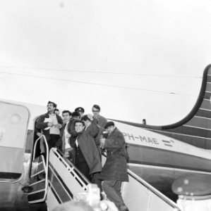 Turken van Schiphol vertrokken, de Turken gaan vliegtuig, Bestanddeelnr 917-3367