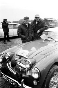 Tulpenrallye 1965, de winnaars van vorig jaar Don Morley (links) en Erle Morley…, Bestanddeelnr 917-6908