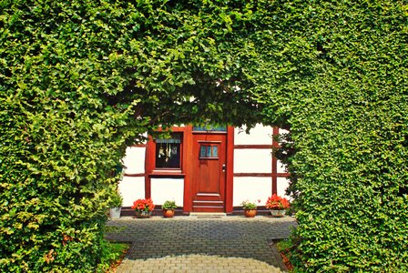 Access archway house entrance