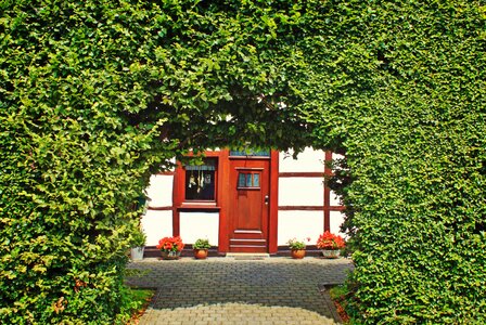 Access archway house entrance photo