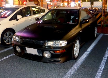 Tuned Subaru Impreza WRX STi (GC8) at night front