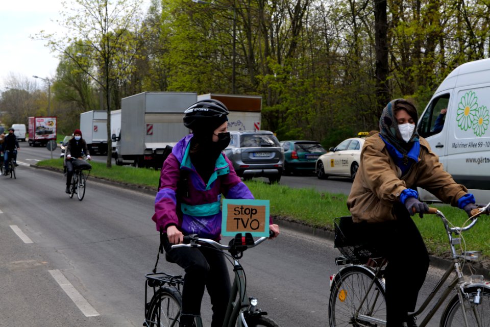 TVO stoppen bicycle demonstration Wuhletal 2021-04-25 21