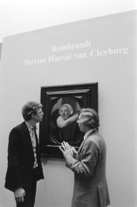 TV-programma om geld in te zamelen voor schilderij van Rembrandt van Haesje van , Bestanddeelnr 933-2961