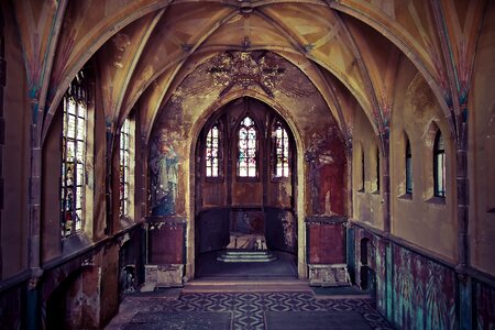 Abandoned ruin building photo