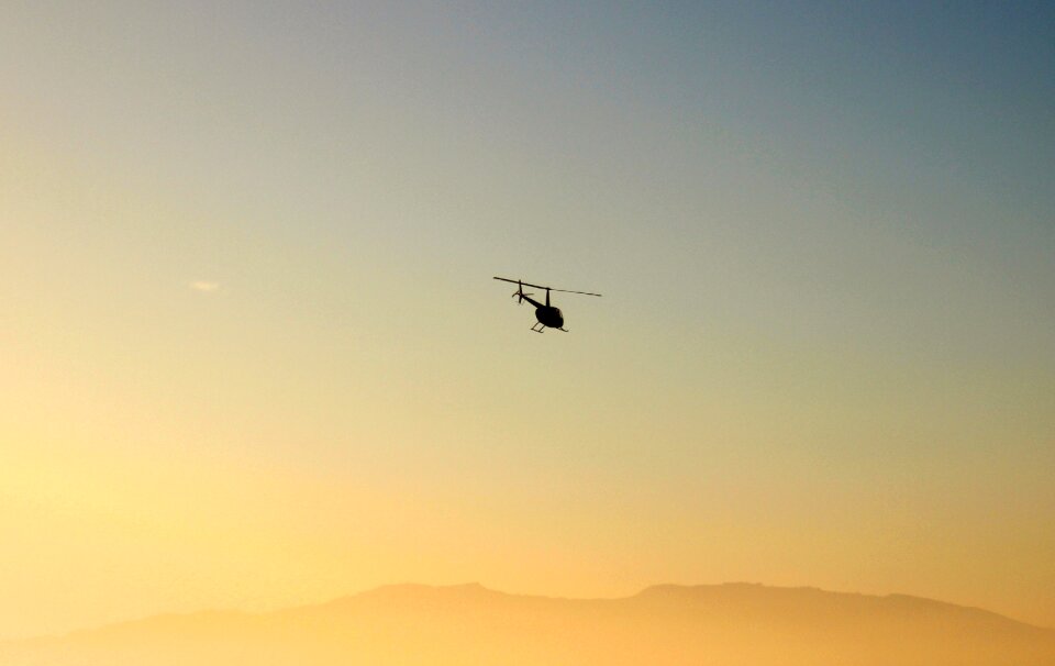 Helicopter horizon aerial