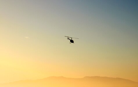 Helicopter horizon aerial