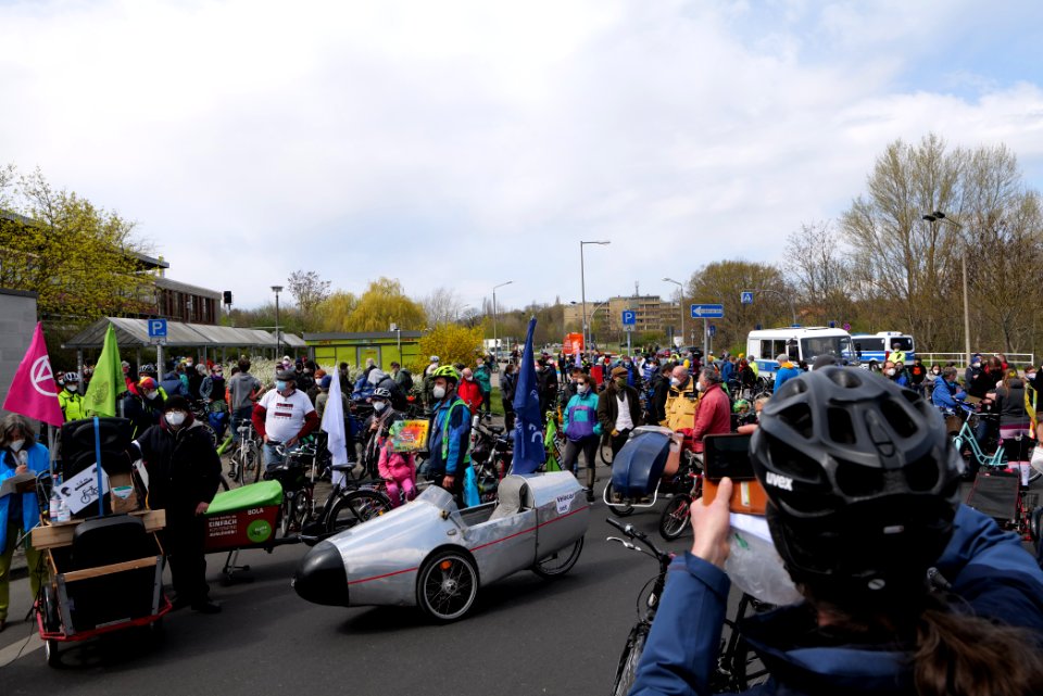 TVO stoppen bicycle demonstration Wuhletal 2021-04-25 11