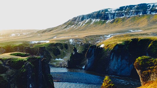 Landscape fjord river