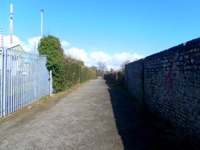 Twitten from Freehold Terrace to Saunders Park View, Brighton (February 2014) (1)