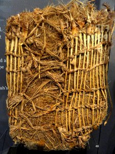 Twined cradle, 1500 BC - 1200 AD, San Juan Anasazi, Sega at Sosa, Arizona, yucca cordage - Natural History Museum of Utah - DSC07342