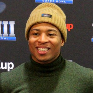 Tyler Lockett with fan, Feb 2019 2 (cropped)