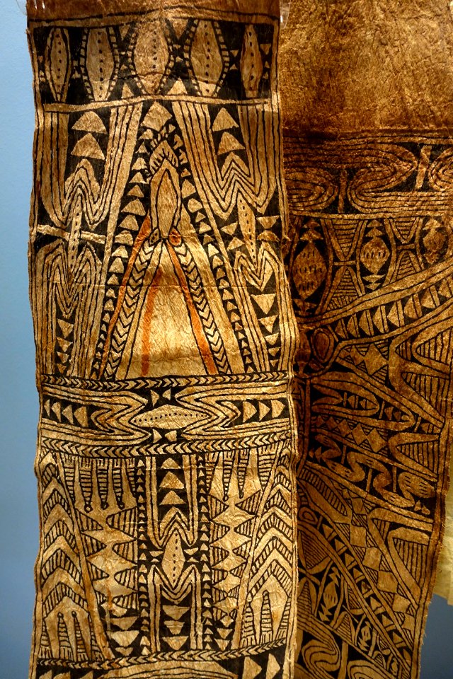 Two loin cloths, tapa, Potsdamhafen, New Guinea, 1899 - Ethnological Museum, Berlin - DSC01193
