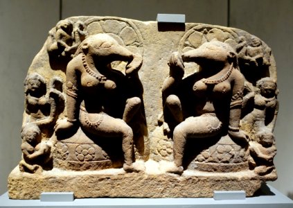 Two Jackal-Headed Yoginis, Central India, 10th-11th century AD, sandstone - Ethnological Museum, Berlin - DSC01602