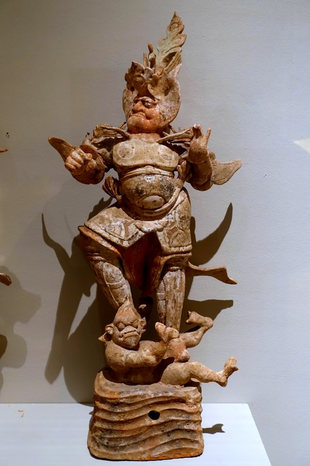 Two Lokapala, 2 of 2, China, first half of Tang dynasty, 619-907 AD, ceramic - Linden-Museum - Stuttgart, Germany - DSC03613
