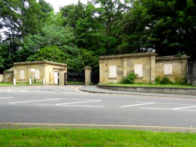 Two Lodges At South Gate Of Roundhay Park, Walls, Gate Piers, Gates And Bollards