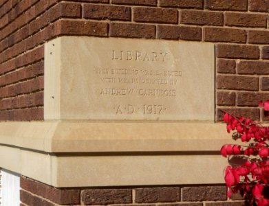 Tyndall SD Carnegie library cornerstone 1
