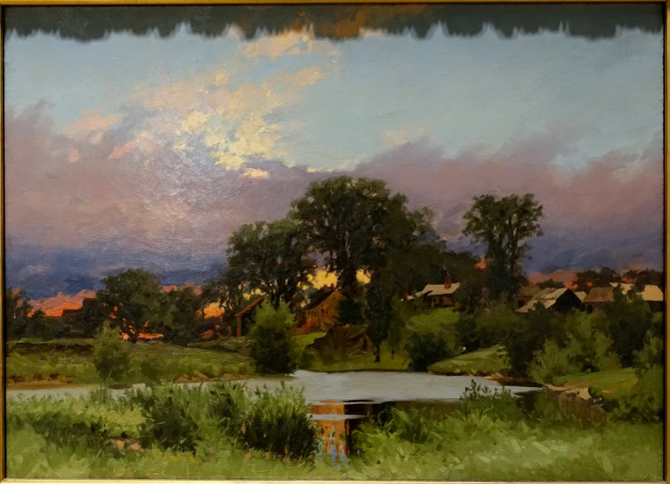 Twilight at Stroudwater, by Charles Frederick Kimball, 1879, oil on canvas - Portland Museum of Art - Portland, Maine - DSC04050