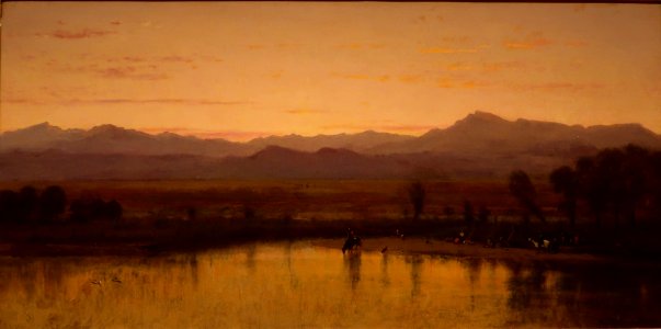 Twilight on the Planes, Platte River, Colorado by Worthington Whittredge