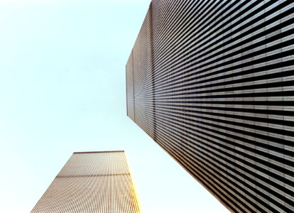 Twin Towers (New York City) in the 1980s skyview