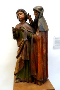 Two apostles from a depiction of the Death of the Virgin Mary, Swabia, c. 1500, limewood, polychrome, gilt - Germanisches Nationalmuseum - Nuremberg, Germany - DSC02934