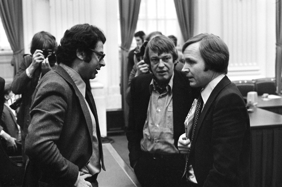 Tweede Kamer Lockheed affaire v.l.n.r. Van Thijn , Van Mierlo en Jan Terlouw, Bestanddeelnr 928-4099