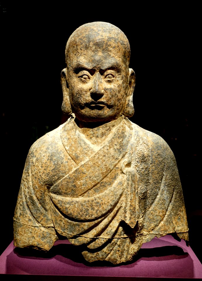 Two arhats (luohan), 1 of 2, China, Ming dynasty, 1368-1644 AD, iron - Arthur M. Sackler Gallery - DSC05145