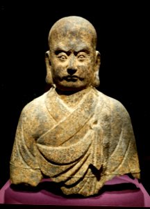 Two arhats (luohan), 1 of 2, China, Ming dynasty, 1368-1644 AD, iron - Arthur M. Sackler Gallery - DSC05145